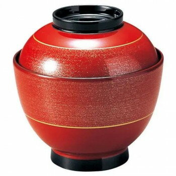 【暮らしラクラク応援セール】福井クラフト　3.5寸玉子椀 朱銀カスミ帯 12024360【取り寄せ・返品不可..