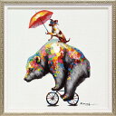 【暮らしラクラク応援セール】ユーパワー OIL PAINT ART オイル ペイント アート 「ドッグ アンド ベア」 Sサイズ OP-07009【取り寄せ・返...