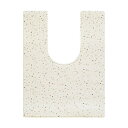 【暮らしラクラク応援セール】スキマにピタっ!PVCトイレマット 耳長 80×60cm テラゾー【取り寄せ・返品不可商品】