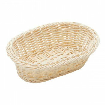 【暮らしラクラク応援セール】萬洋(まんよう) 樹脂バスケット小判24号(白) 91-009A【取り寄せ・返品不可商品】