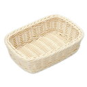 【暮らしラクラク応援セール】萬洋(まんよう) 樹脂バスケット角型 (白)22cm 91-074A【取り寄せ・返品不可商品】