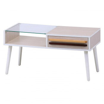 【暮らしラクラク応援セール】不二貿易 C/D:10033 リビングテーブル オスロ HH-8040PG WHW 10033【取り寄せ・返品不可商品】