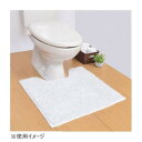 【暮らしラクラク応援セール】ターキッシュシャギー トイレマット 日本製 60×65cm ホワイト【取り寄せ・返品不可商品】