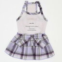 【暮らしラクラク応援セール】(ペット) Gemelli COOL&オーガニックチェックキャミワンピ パープル M LGW348【取り寄せ・返品不可商品】