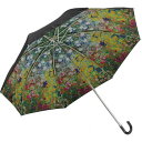【暮らしラクラク応援セール】名画モザイクアートシリーズ 〜折りたたみ傘(晴雨兼用)〜 クリムト「フラワーガーデン」 AM-03006【取り寄せ・返品不可商品】
