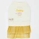 【暮らしラクラク応援セール】(ペット) Gemelli COOL&オーガニックチェック裾フリルワンピ オフホワイト S LGW349【取り寄せ・返品不可商品】