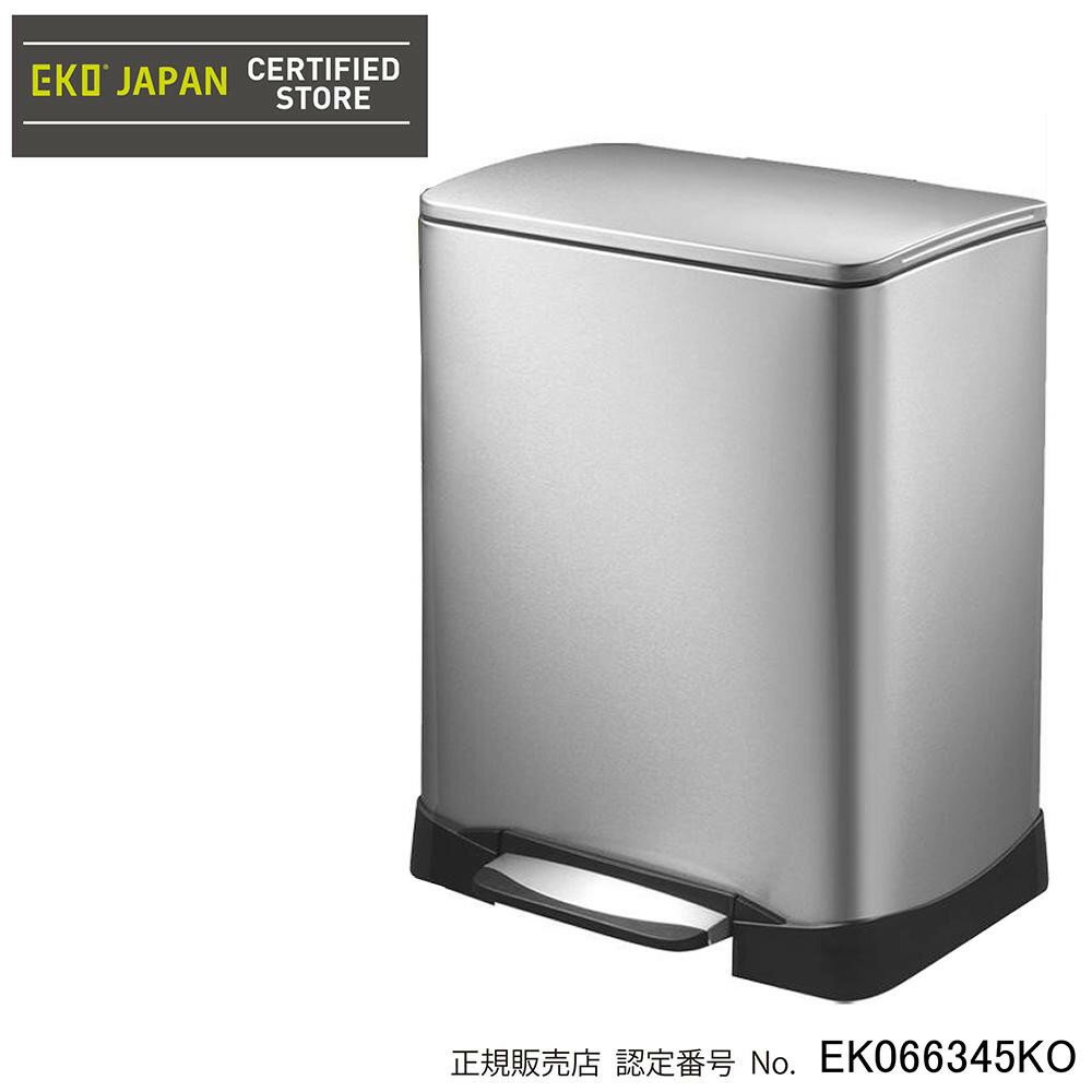 【取り寄せ・同梱注文不可】 EKO(イーケーオー)　ステンレス製ゴミ箱(ダストボックス)　ネオキューブ ステップビン 28L+18L　シルバー　EK9298MT-28L+18L【代引き不可】【thxgd_18】