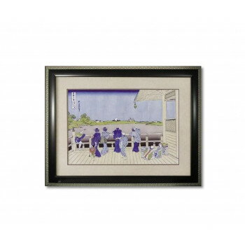 【暮らしラクラク応援セール】和風フレーム 葛飾 北斎「五百羅漢寺」 HK-20001【取り寄せ・返品不可商品】