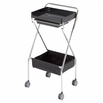 【暮らしラクラク応援セール】サロン向け 折りたたみワゴン C-95 ブラック 10950【取り寄せ・返品不可商品】