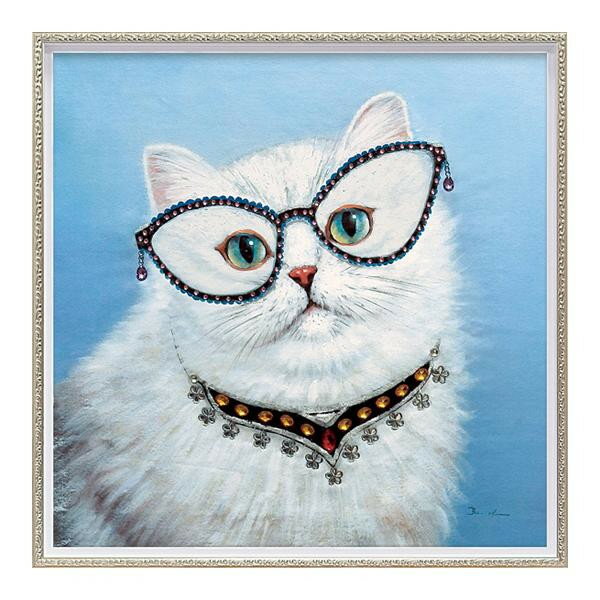 【暮らしラクラク応援セール】ユーパワー オイル ペイント アート 「プレシャス キャット(Mサイズ)」 O..