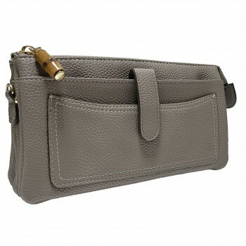 【暮らしラクラク応援セール】DAICO Pisoraro(ピソラロ) バンブー ウォレットバッグ グレージュ PR119【取り寄せ・返品不可商品】