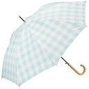 【暮らしラクラク応援セール】Waterfront サンシェイドロング 長傘 55cm ブロックチェック ミント S155-1142MT1-BE【取り寄せ・返品不...