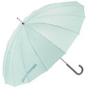 【暮らしラクラク応援セール】Waterfront 16Kムジ 長傘 55cm ミント ミント U155-0867MT1-BI【取り寄せ・返品不可商品】