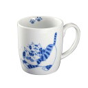【暮らしラクラク応援セール】有田焼 ねこのマグカップ 背伸びねこ(青)【取り寄せ・返品不可商品】(3)