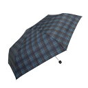 【暮らしラクラク応援セール】藤田屋 紳士折りたたみ傘 チェック ブルーグレイ M60-2221【取り寄せ・返品不可商品】