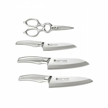 【暮らしラクラク応援セール】燕熟の技 クローバー 3LAYERS 三徳包丁・牛刀包丁・ペティ・キッチンバサミ EJH-5000【取り寄せ・返品不可商品】