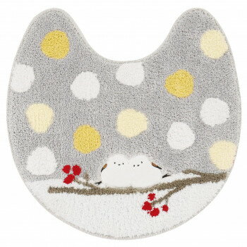 【暮らしラクラク応援セール】センコー SDS シマエナガちゃん トイレマット 約60×60cm グレー 51624【..
