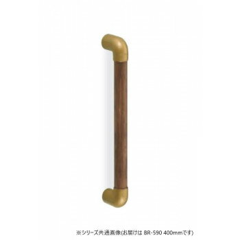 楽天美-健康ゴルフ【暮らしラクラク応援セール】シロクマ　スリムユニバーサル手すり AG/Mオーク BR-590　400mm【取り寄せ・返品不可商品】