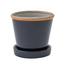 【暮らしラクラク応援セール】グロッシーポット チャコール 30759【取り寄せ・返品不可商品】