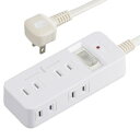 【暮らしラクラク応援セール】発煙ガードスイッチ付タップ 6個口 3m HS-TP63HS3-W【取り寄せ・返品不可商品】
