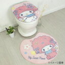 【暮らしラクラク応援セール】トイレ2点セット(洗浄・暖房便座用フタカバー&トイレマット) サンリオ マイメロディ SB-640-S【取り寄せ・返品不可商品】