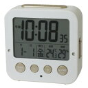 【暮らしラクラク応援セール】Wアラーム デジタル 電波時計 IAC-5637-WTD【取り寄せ・返品不可商品】