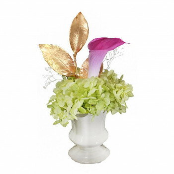 【暮らしラクラク応援セール】A＆K プリザーブドフラワー プティ カラーリリー(花器付き) AKM-033【取り寄せ・返品不可商品】