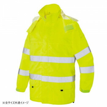 【暮らしラクラク応援セール】アイトス 高視認性レインジャケット ハイパーイエロー 6L 562405【取り寄せ・返品不可商品】