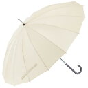 【暮らしラクラク応援セール】Waterfront 16Kムジ 長傘 55cm ベージュ ベージュ U155-0867BG1-B4【取り寄せ・返品不可商品】