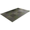 【暮らしラクラク応援セール】い草ラグ 市松柄 「DXピーア」 江戸間6畳 約261×352cm グレー 1030340130602【取り寄せ・返品不可商品】