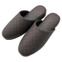 【暮らしラクラク応援セール】センコー FEEL FOOT チェッカー スリッパ Lサイズ 約26.5cm グレー・610903【取り寄せ・返品不可商品】