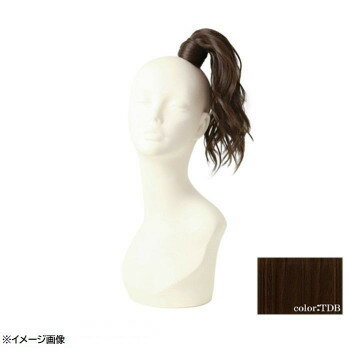 【暮らしラクラク応援セール】プリシラ テールウィッグ ミディアムウェーブポニー 耐熱 ダークブラウン TL-04-TDB【取り寄せ・返品不可商品】