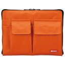 【暮らしラクラク応援セール】LIHITLAB. バッグインバッグ A5 橙 A7553-4 22447316【取り寄せ・返品不可商品】