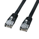 【暮らしラクラク応援セール】サンワサプライ カテゴリ6フラットケーブル5m ブラック KB-FL6-05BKN【取り寄せ・返品不可商品】
