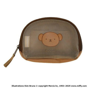【暮らしラクラク応援セール】ゾーウィー ミッフィー シェル型メッシュポーチ boris ボリス ブラウン 8718【取り寄せ・返品不可商品】