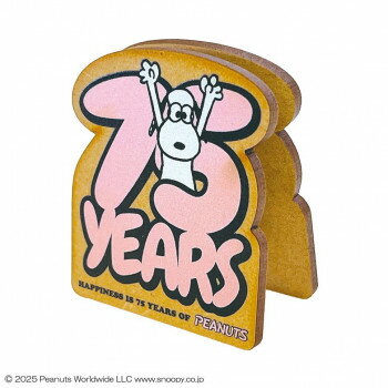 【暮らしラクラク応援セール】SNOOPY スヌーピー 75周年 ダイカットメモスタンド (ロゴピンク) SN631P【取り寄せ・返品不可商品】