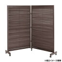 【暮らしラクラク応援セール】弘益(KOEKI) UTILITY 衝立2連 ブラウン JPLB2BR【取り寄せ・返品不可商品】|詳細画像