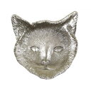 【暮らしラクラク応援セール】シャビーシック キャットフェイストレイB シルバー KI010474【取り寄せ・返品不可商品】