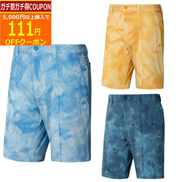 ★★11/1までガチ得クーポン発行中★★(営業日即日発送)アディダス ゴルフ PLAYGREEN タイダイプリント ストレッチショーツ IKK66 メンズ 2024年春夏