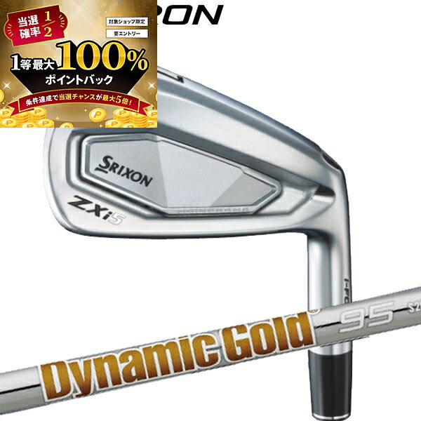 ★★11/5限定★★当店エントリー&抽選で最大100％ポイントバック ！(特注 納期2-5週) ダンロップ スリクソン ZXi5アイアン単品(#4-9,Pw,Aw,Sw) ダイナミックゴールド(85/95/105/120) シャフト 2024年(日本正規品)