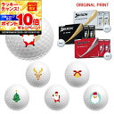 【★★スーパーSALEエントリーで当店全品P10倍!★★】【オリジナルマークプリントボール(納期2-3日)】ダンロップ スリクソン 2025 New Z-STAR(ゼットスター) ゴルフボール 1ダース(12球) クリスマスB マーク入り