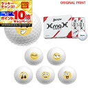 【★★スーパーSALEエントリーで当店全品P10倍!★★】【オリジナルマークプリントボール(納期2-3日)】ダンロップ SRIXON XMAX(エックスマックス) ゴルフボール 1ダース(12球入) 2024年モデル スマイルプリントA マーク入り