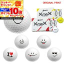 【★★スーパーSALEエントリーで当店全品P10倍!★★】【オリジナルマークプリントボール(納期2-3日)】ダンロップ SRIXON XMAX(エックスマックス) ゴルフボール 1ダース(12球入) 2024年モデル スマイルプリントB マーク入り
