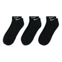 【エントリーでポイント3倍!】(営業日即日発送)ナイキ NIKE 3P エブリデイ クッション ロー ソックス (3足組) SX7670 ブラック/ホワイト メンズ レディース サイズ4タイプ