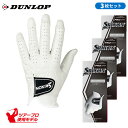 【7/15まで最大10%OFFクーポン】【3枚セット】ダンロップ スリクソン SRIXON グローブ 左手装着用 GGG-S029 メンズ ゴルフグローブ 人工...