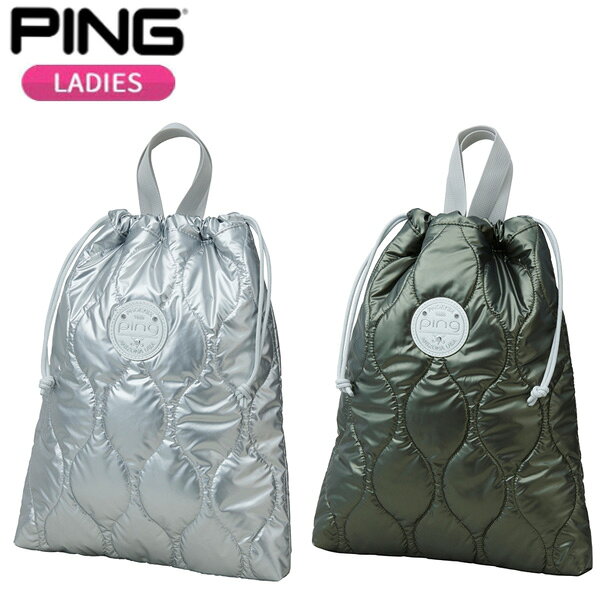 【検索用ワード】ping golf ピン ゴルフ shoe case shose bag シューズケース シューズバッグ ゴルフバッグ 2026 FW 秋冬 レディース レディス ウィメンズ ladies women 女性用 @ls@商品名 ピンゴルフ PUFFY パフィー シューズケース GB-L2606 レディース カラー カーキ(39038-05)シルバー(39038-06) 素材 合成皮革(PU) サイズ W-30、H-41、D-3.5(cm) 重量 約140g 原産国 China 商品説明 ・キャッチ「”映える”軽量パフィーシリーズ」 ・デザイン「光沢感のあるPU素材が”映える”シューズバッグ。ラインストーンがポイントのワッペンでpingロゴを表現し、スポーティー感を抑えた上品なデザイン。」 ・ディテール「巾着タイプのシューズバッグ。」 ・素材感「軽量で高級感のあるシャイニーなPU素材を使用。」 【検索用ワード】 ping golf ピン ゴルフ shoe case shose bag シューズケース シューズバッグ ゴルフバッグ 2026 SS 春夏 レディース レディス ウィメンズ ladies women 女性用 @ls@