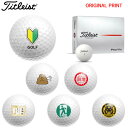 【7/15まで最大10%OFFクーポン】【オリジナルマークプリントボール(納期2-3日)】タイトリスト PROV1X ゴルフボール 1ダース(12球入り) 2025年モデル おもしろい マーク入り