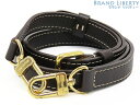 【美品】ルイヴィトン LOUIS VUITTON モノグラム ミニ ラン 調整可能 ショルダーストラップ ダークブラウン レザー 【中古】