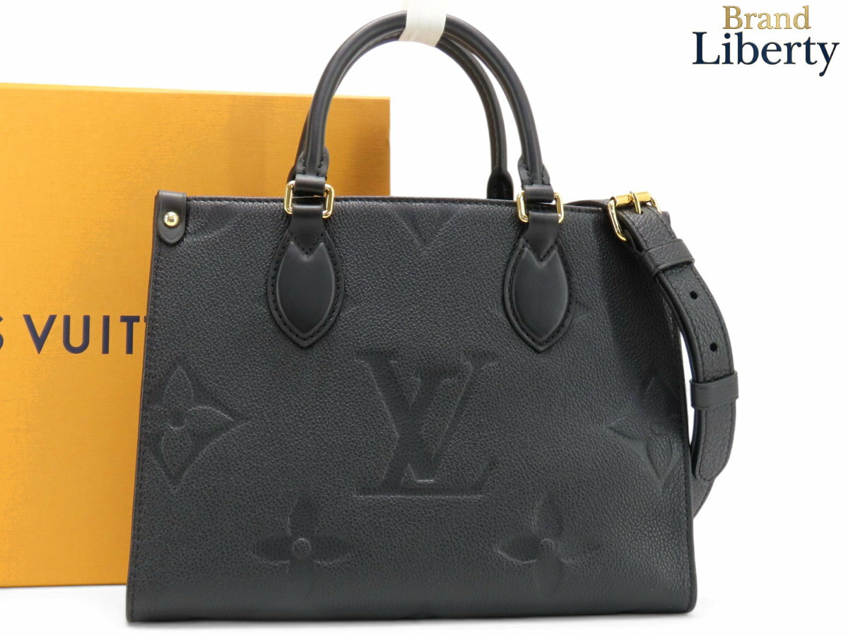 乐天商城 - 【新古品】ルイヴィトン LOUIS VUITTON モノグラム アンプラント オンザゴー PM 2WAY ハンドバッグ トートバッグ ショルダーバッグ ノワール ブラック レザー M45653　【中古】