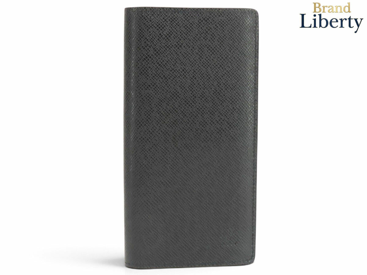 C, D, T, R, W - 【ほぼ新品】ルイヴィトン LOUIS VUITTON タイガ ポルトフォイユ ブラザ 二つ折り長財布 ノワール ブラック M30501　【中古】